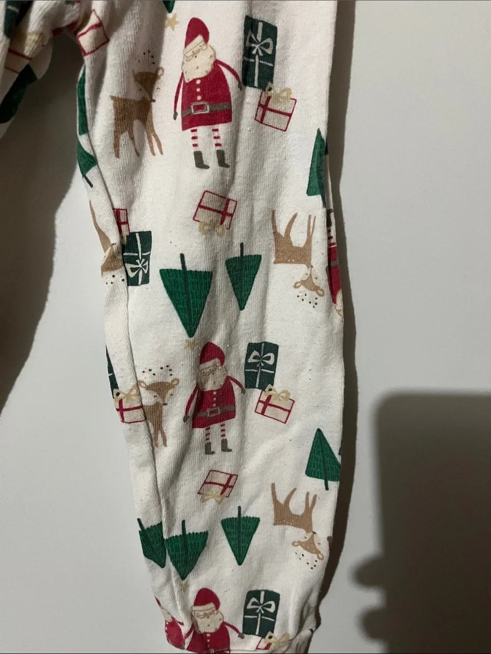 chick pea Kids Holiday Pajama Pants - White, Red & Green